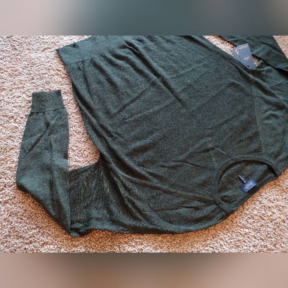 Good Man Brand Dark Green Merino Wool Sweater NWT - Picture 6 of 10
